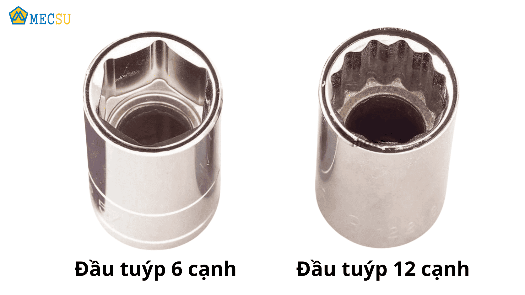 So sánh thiết kế mặt ngàm của đầu tuýp 6 cạnh và 12 cạnh